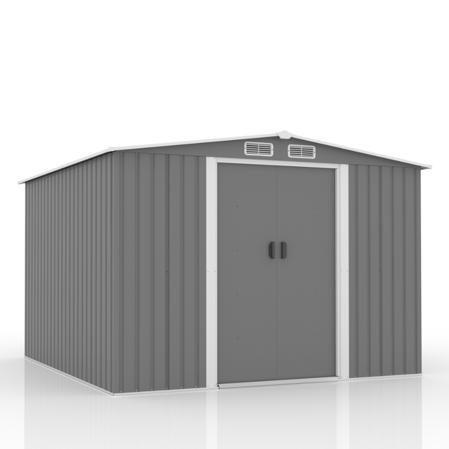 Abri de jardin en metal 8.08m2 Gris JURA - Image 1