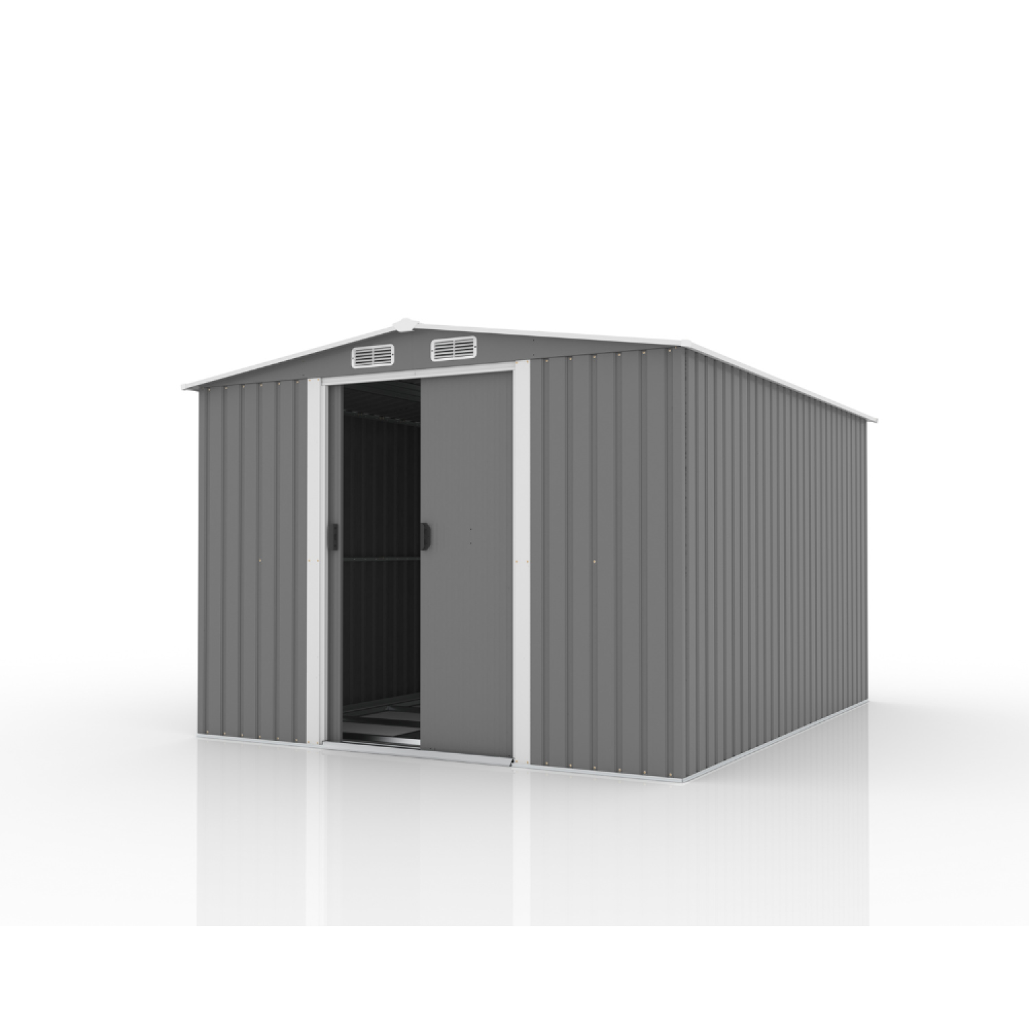 Abri de jardin en metal 8.08m2 Gris JURA - Image 5