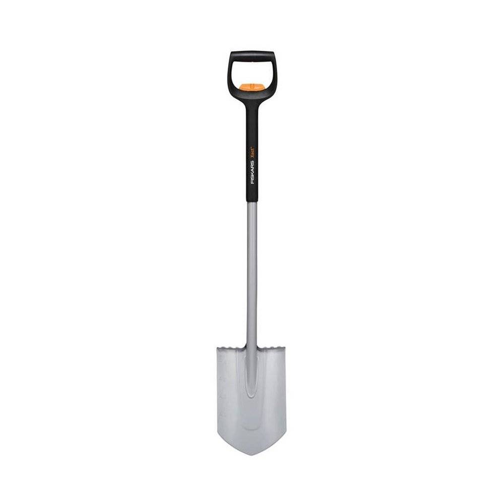 Fiskars - Bêche à bord pointu Xact (télescopique)