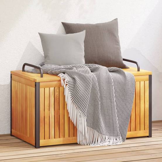 Vidaxl - Boîte à coussins d'extérieur bois d'acacia solide et acier vidaXL 367608 - Image 1