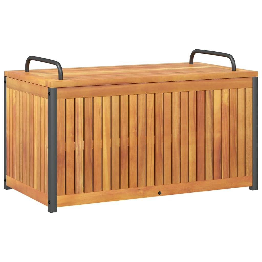 Vidaxl - Boîte à coussins d'extérieur bois d'acacia solide et acier vidaXL 367608 - Image 2