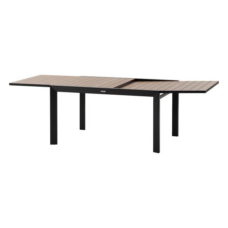 Hesperide - Table de jardin extensible coulissante "Évasion" effet bois honey & graphite 10 places lates en aluminium - Hespéride - Image 6