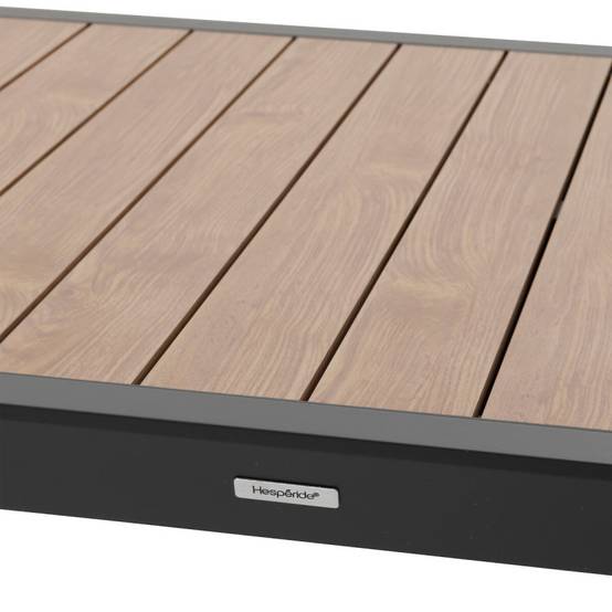 Hesperide - Table de jardin extensible coulissante "Évasion" effet bois honey & graphite 10 places lates en aluminium Hespéride - Image 7