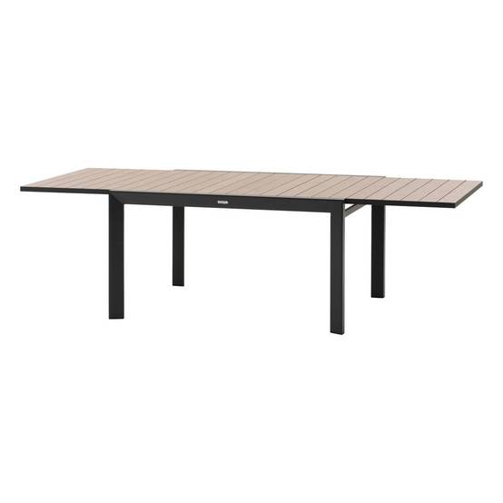 Hesperide - Table de jardin extensible coulissante "Évasion" effet bois honey & graphite 10 places lates en aluminium - Hespéride - Image 3