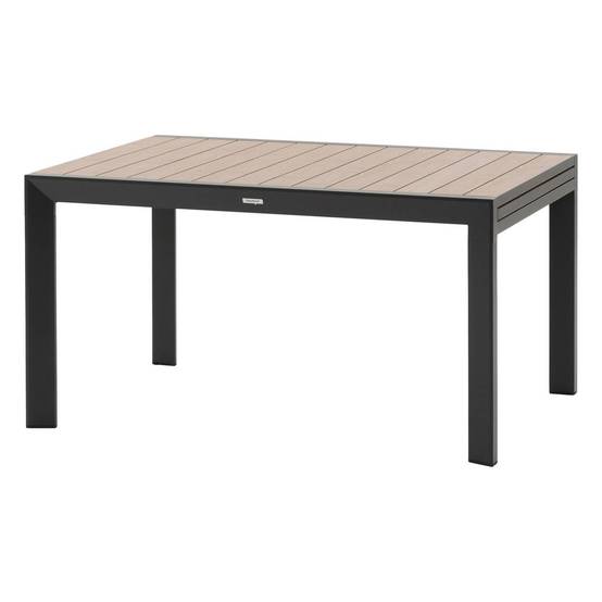 Hesperide - Table de jardin extensible coulissante "Évasion" effet bois honey & graphite 10 places lates en aluminium Hespéride - Image 2