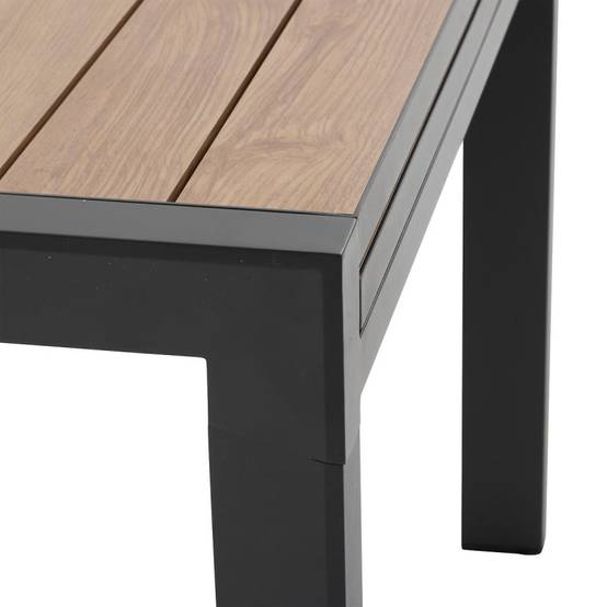 Hesperide - Table de jardin extensible coulissante "Évasion" effet bois honey & graphite 10 places lates en aluminium Hespéride - Image 8
