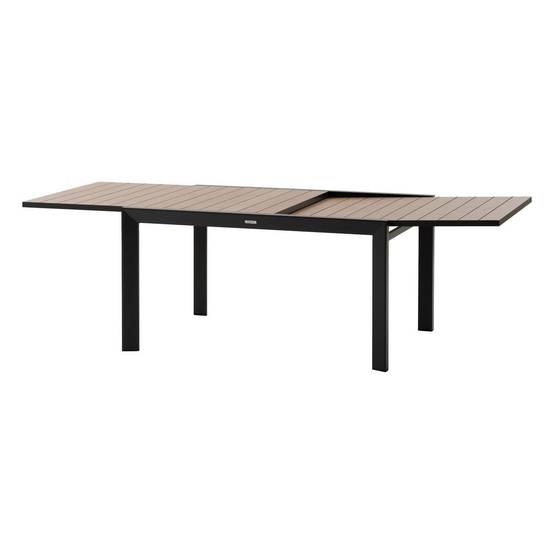 Hesperide - Table de jardin extensible coulissante "Évasion" effet bois honey & graphite 10 places lates en aluminium - Hespéride - Image 5