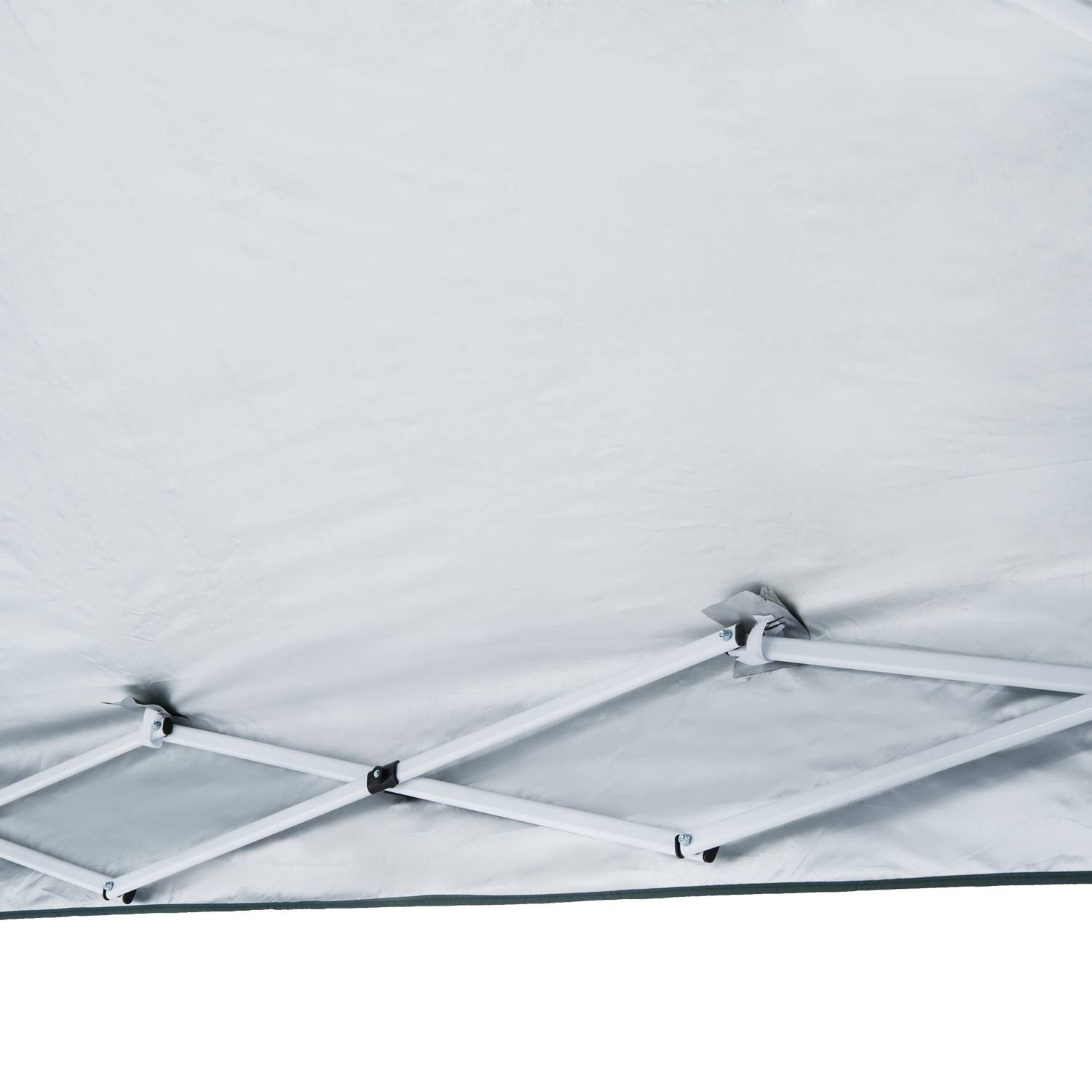 Tente pliante 2,4 x 2,4 m, tonnelle de jardin imperméable, montage instantané, structure en acier et toile Oxford, verte. - Image 10