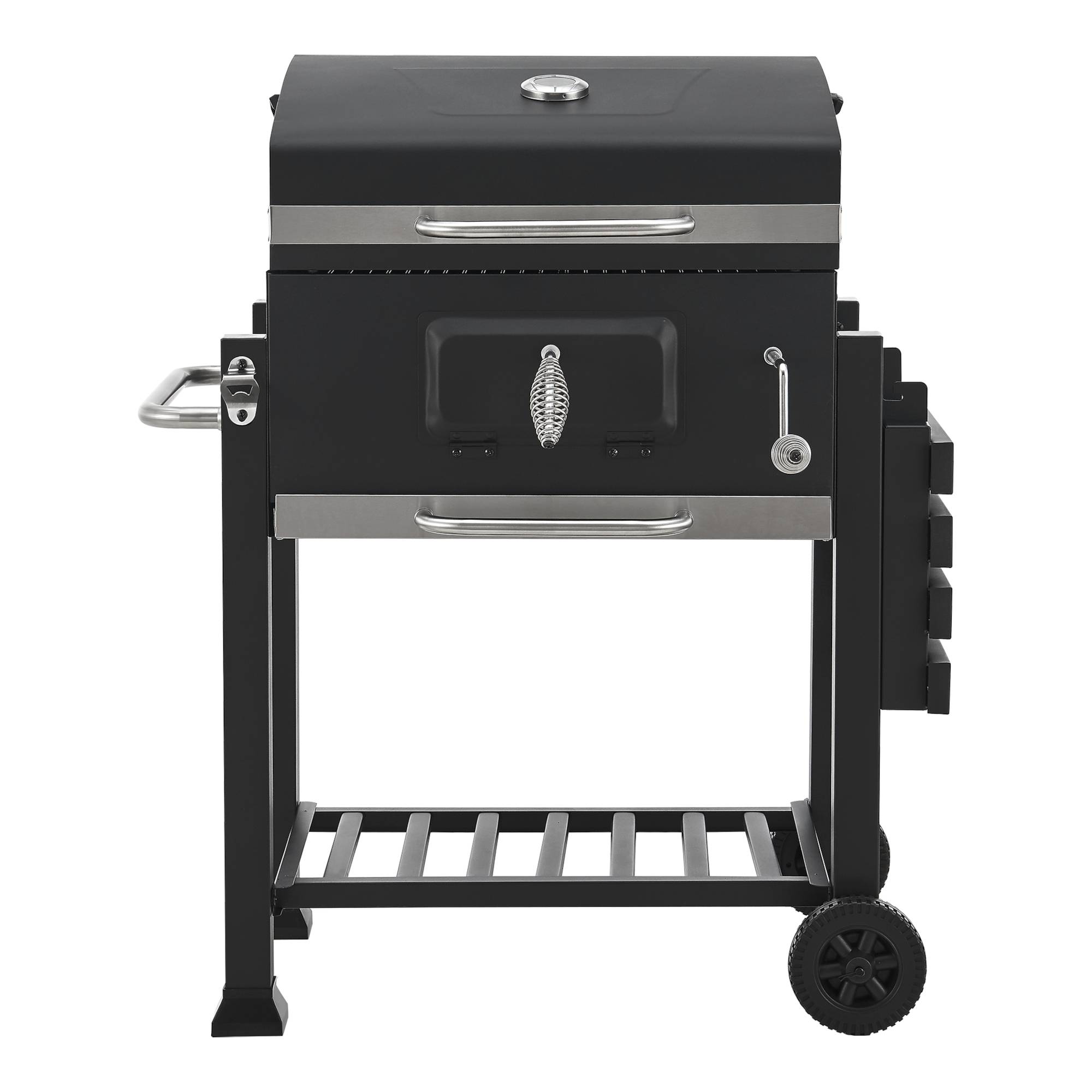 Casa.Pro - Chariot de barbecue au charbon de bois Arnad 105 x 114 x 48 cm noir casa.pro - Image 5
