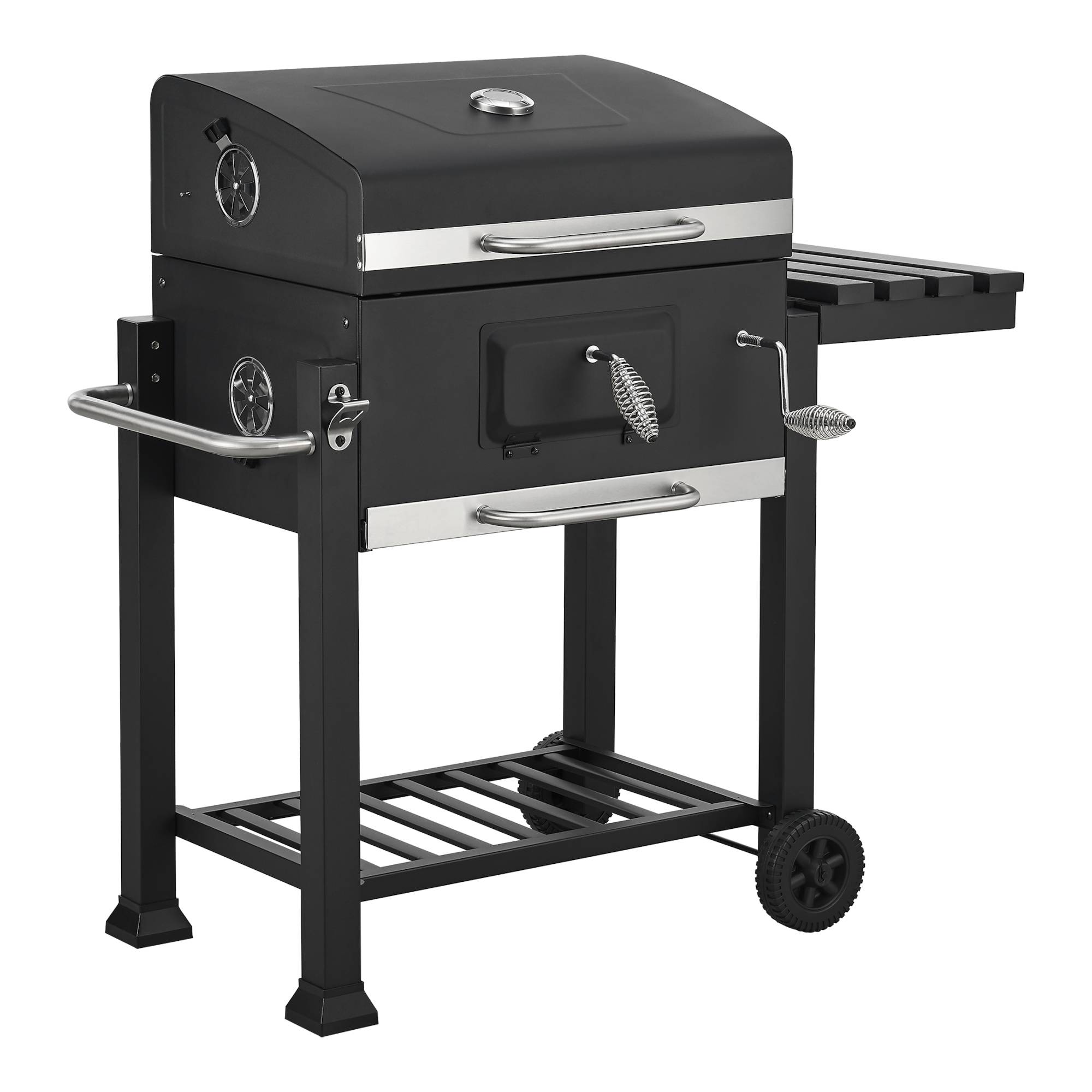 Casa.Pro - Chariot de barbecue au charbon de bois Arnad 105 x 114 x 48 cm noir casa.pro - Image 8