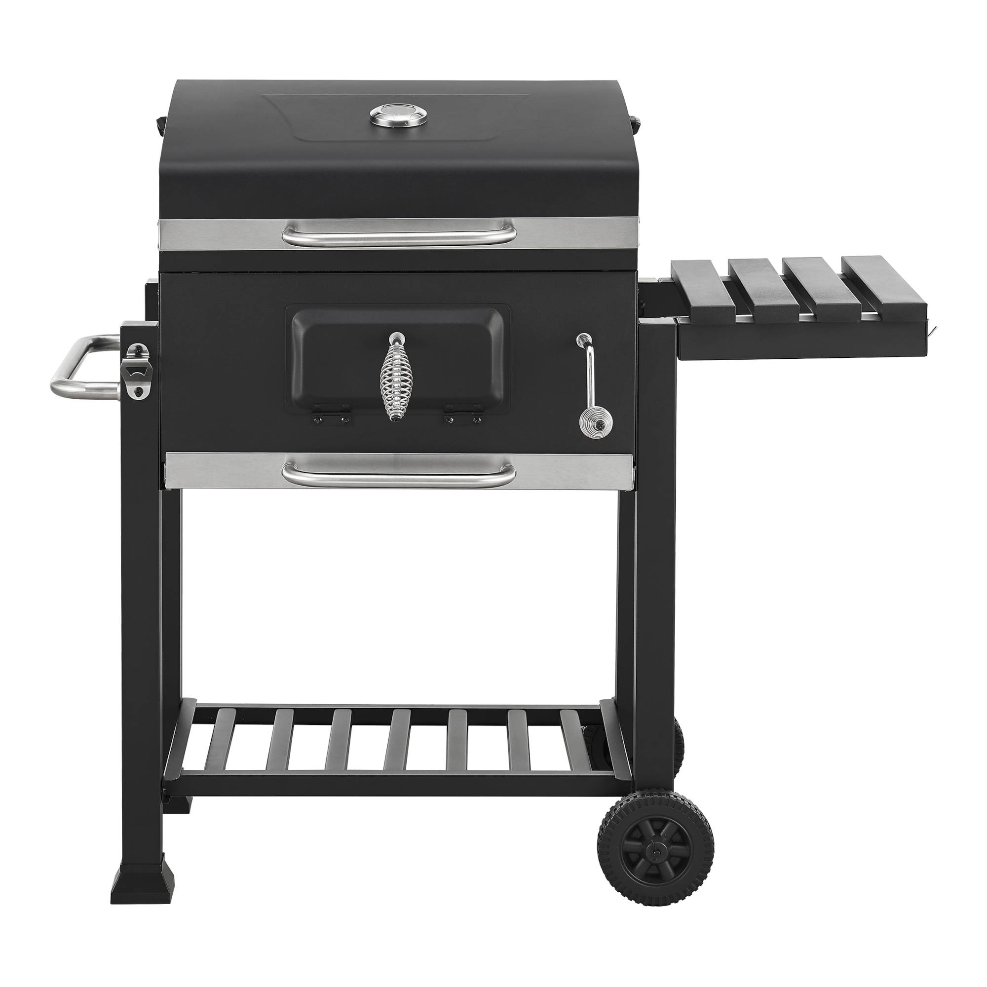 Casa.Pro - Chariot de barbecue au charbon de bois Arnad 105 x 114 x 48 cm noir casa.pro - Image 3