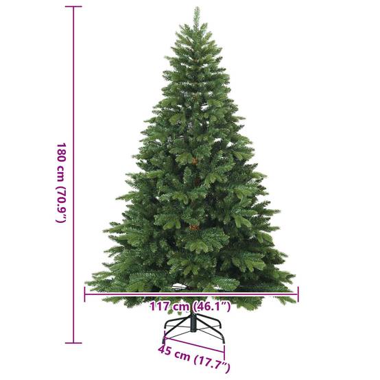 Sapin de Noël | Arbre de Noël Artificiel à Branches Articulées Vert 180 cm Maison Chic - Image 9