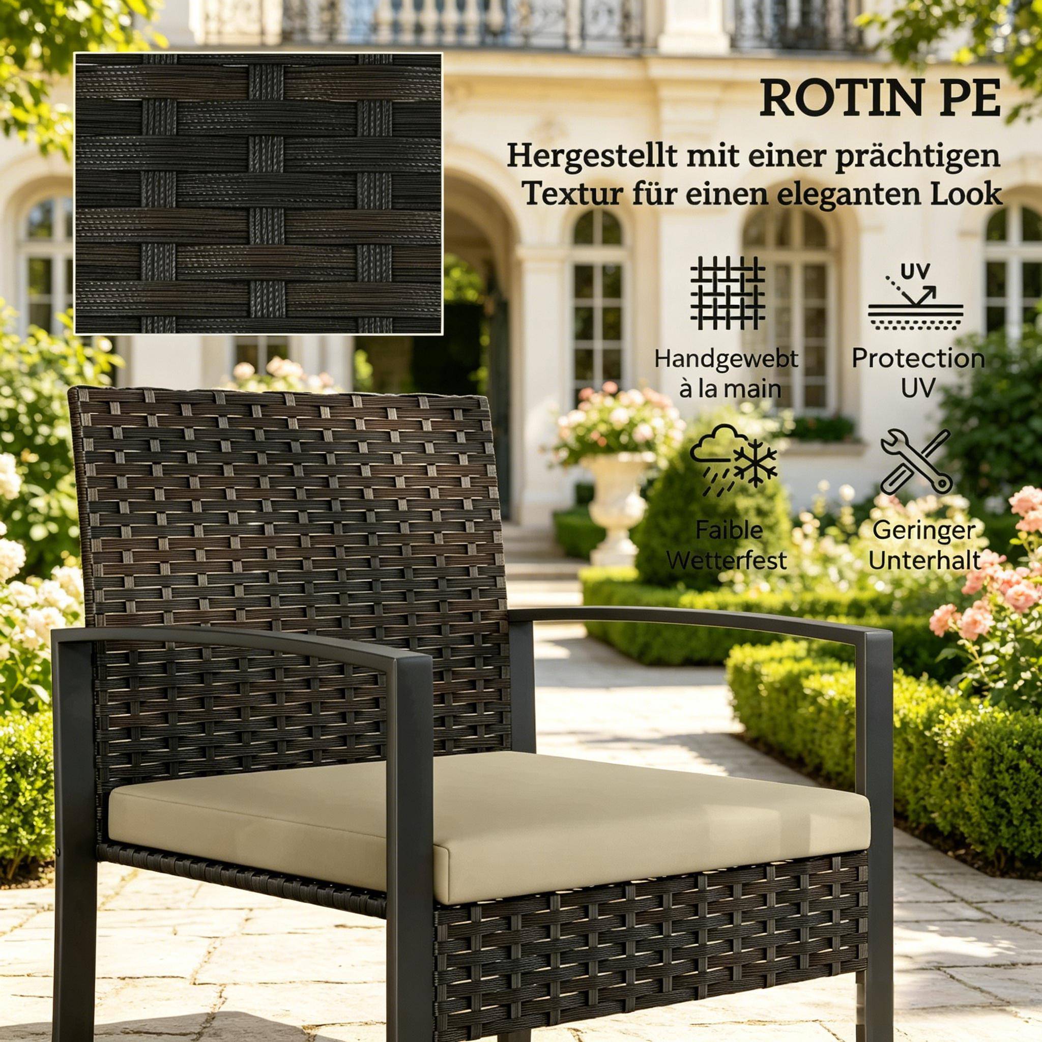 Set compact 3 pièces – cosy, résistant UV, parfait pour balcon - Image 7