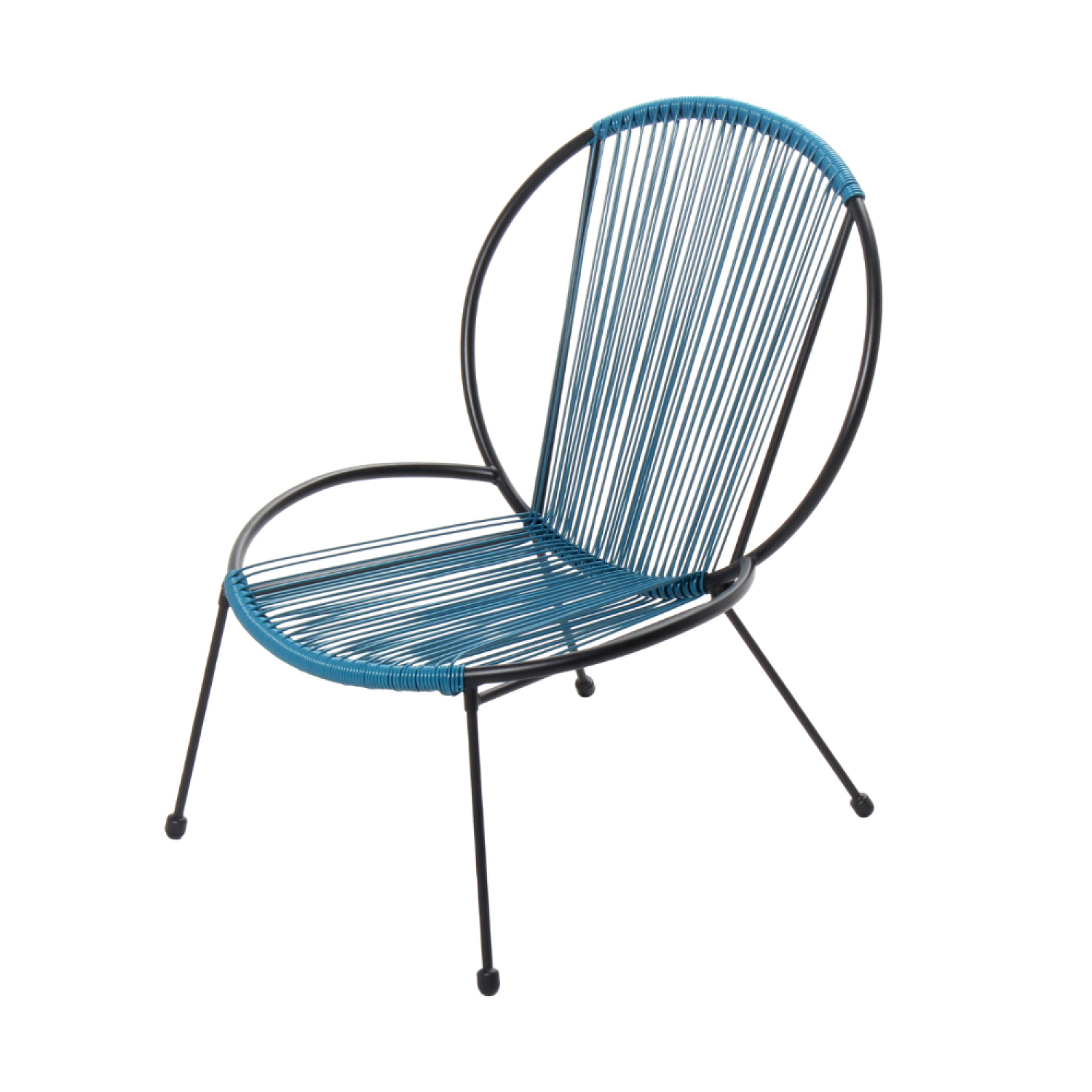 Concept Usine - Ensemble de 2 fauteuils + 1 table basse bleu RETE - Image 3
