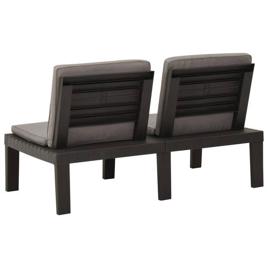Salon de jardin 5 places en Plastique avec Coussins pour Extérieur Gris – ComfortXL Outdoor Living - Image 7