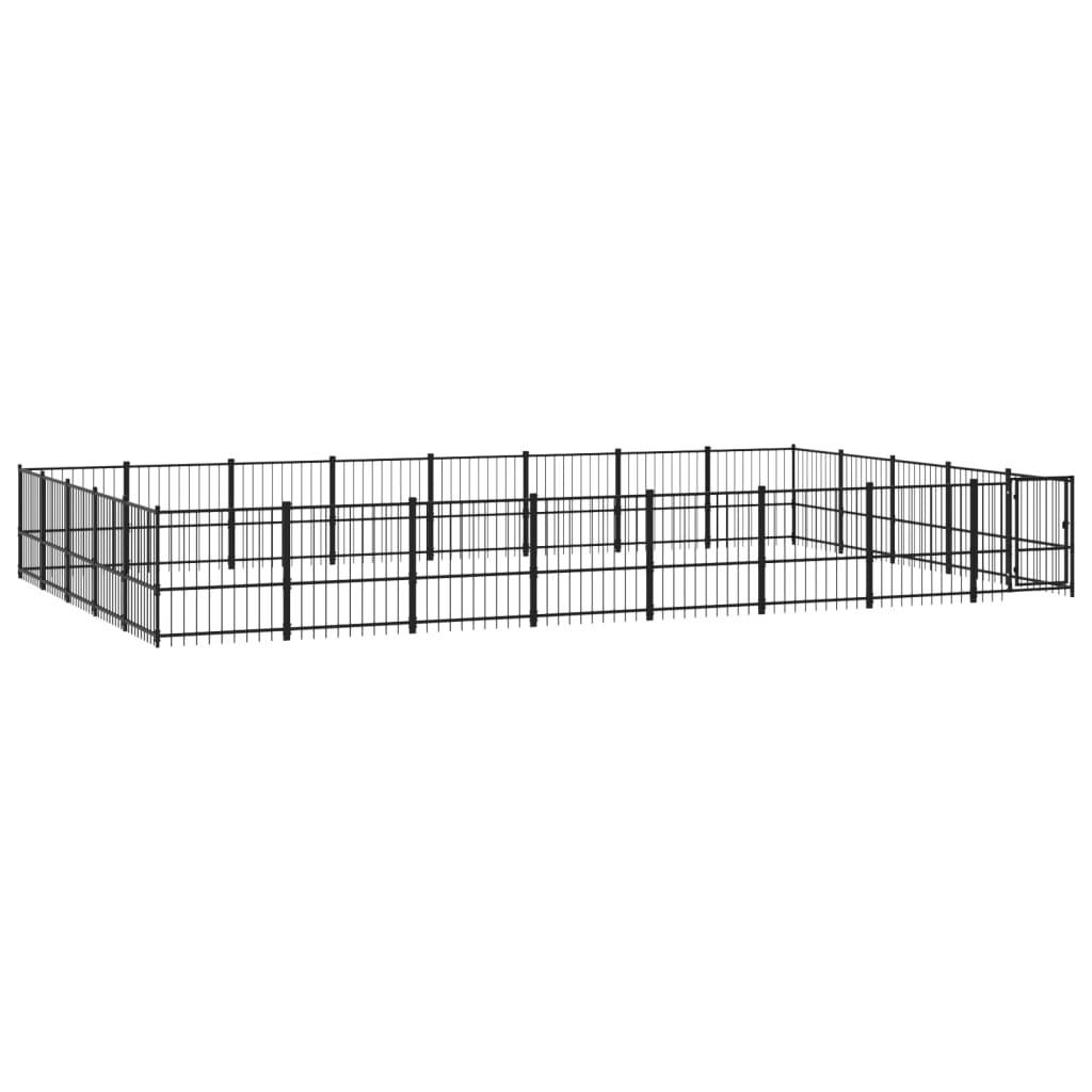 Vidaxl - Chenil d'extérieur pour chiens Acier 37,64 m² vidaXL 3124638 - Image 2