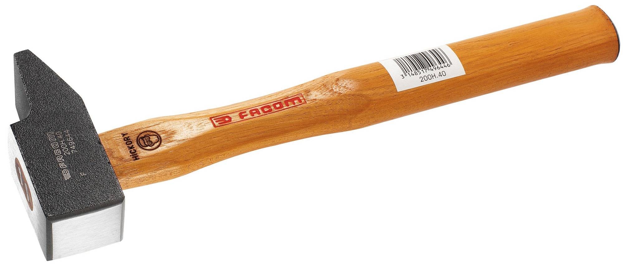 Marteau de mécanicien rivoir à manche bois Hickory 26mm - FACOM - 200H.26 - Image 1