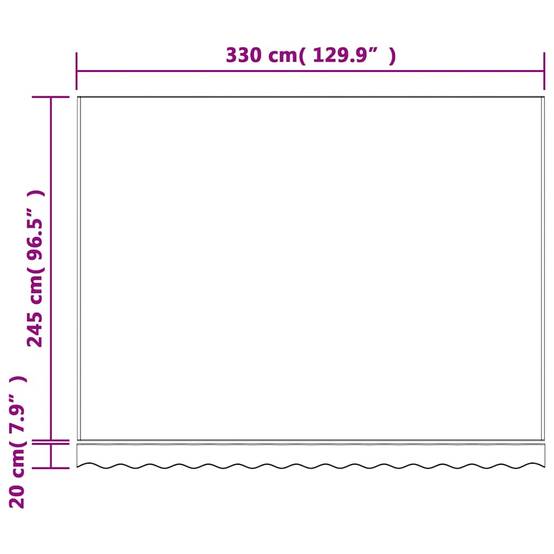 Tissu de Remplacement Store Extérieur Polyester Imperméable pour Balcon Rouge et Blanc Rayé 3,5x2,5 m – ComfortXL Outdoor Living - Image 7
