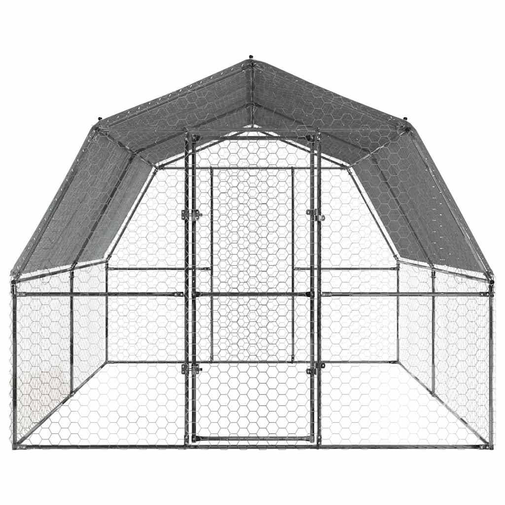 ComfortXL - Cage à Poules Grand Parc Grillagé Acier Galvanisé avec Toit et Porte Verrouillable - ComfortXL Pet Living - Image 4