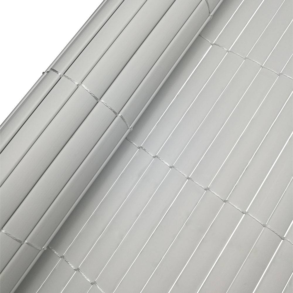 Sans Marque - Canisse double face PVC 1x3 m Unité Blanc - Image 3