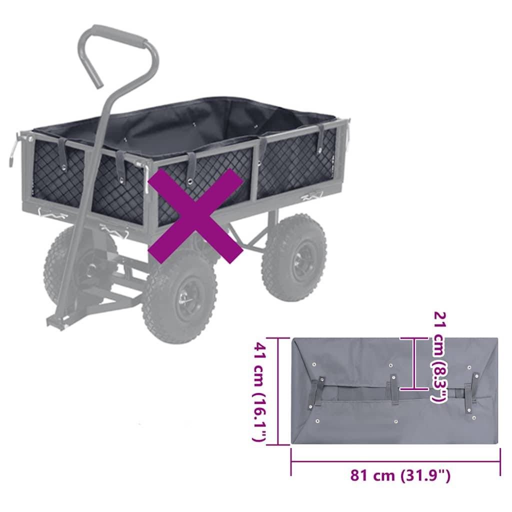 PANGIVO - Bâche de chariot de jardin polyester gris foncé 81 x 41 x 21 cm - PANGIVO - Image 3
