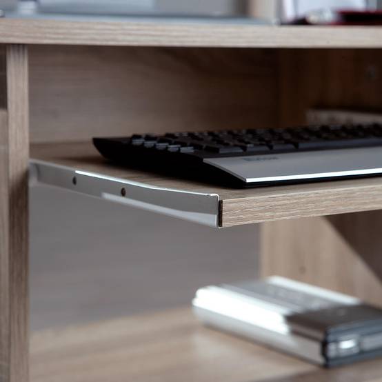 Meuble Informatique sur Roulettes Aspect Bois - LIST - Image 9