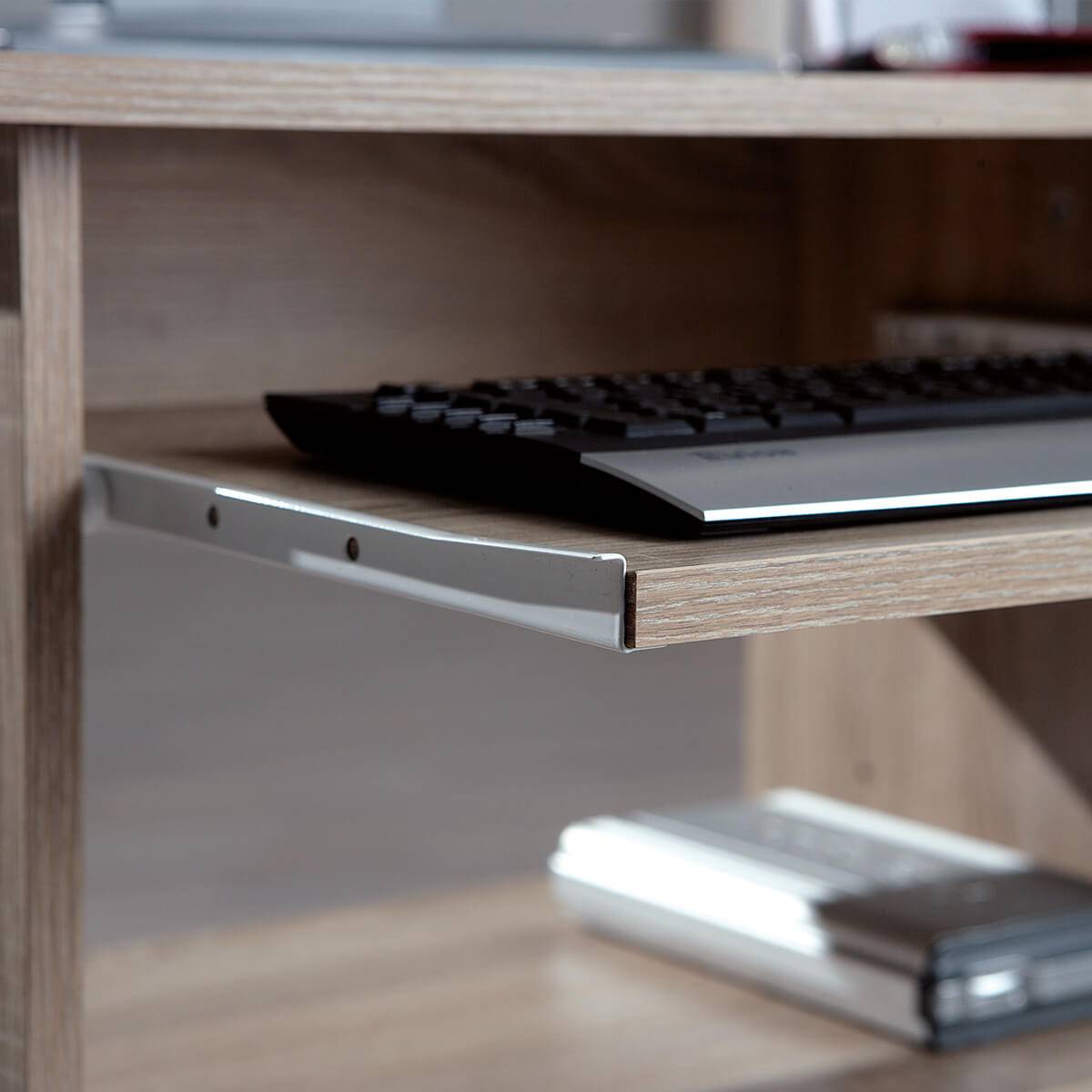 Meuble Informatique sur Roulettes Aspect Bois - LIST - Image 9