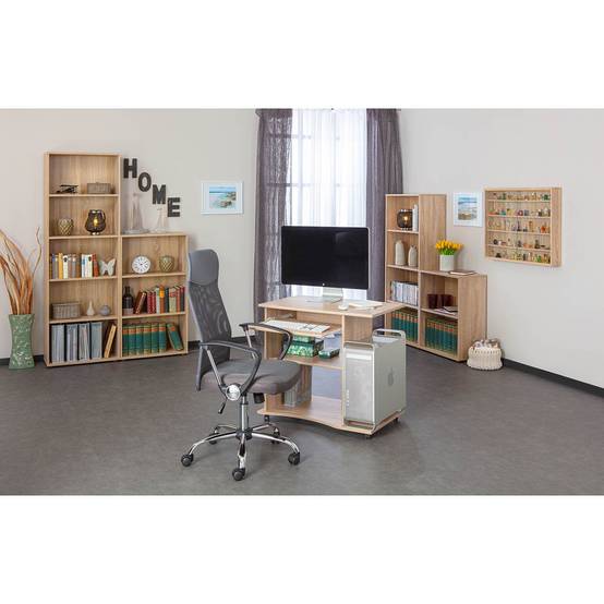 Meuble Informatique sur Roulettes Aspect Bois - LIST - Image 4