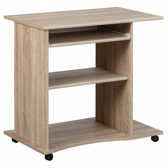 Meuble Informatique sur Roulettes Aspect Bois - LIST - Image 5