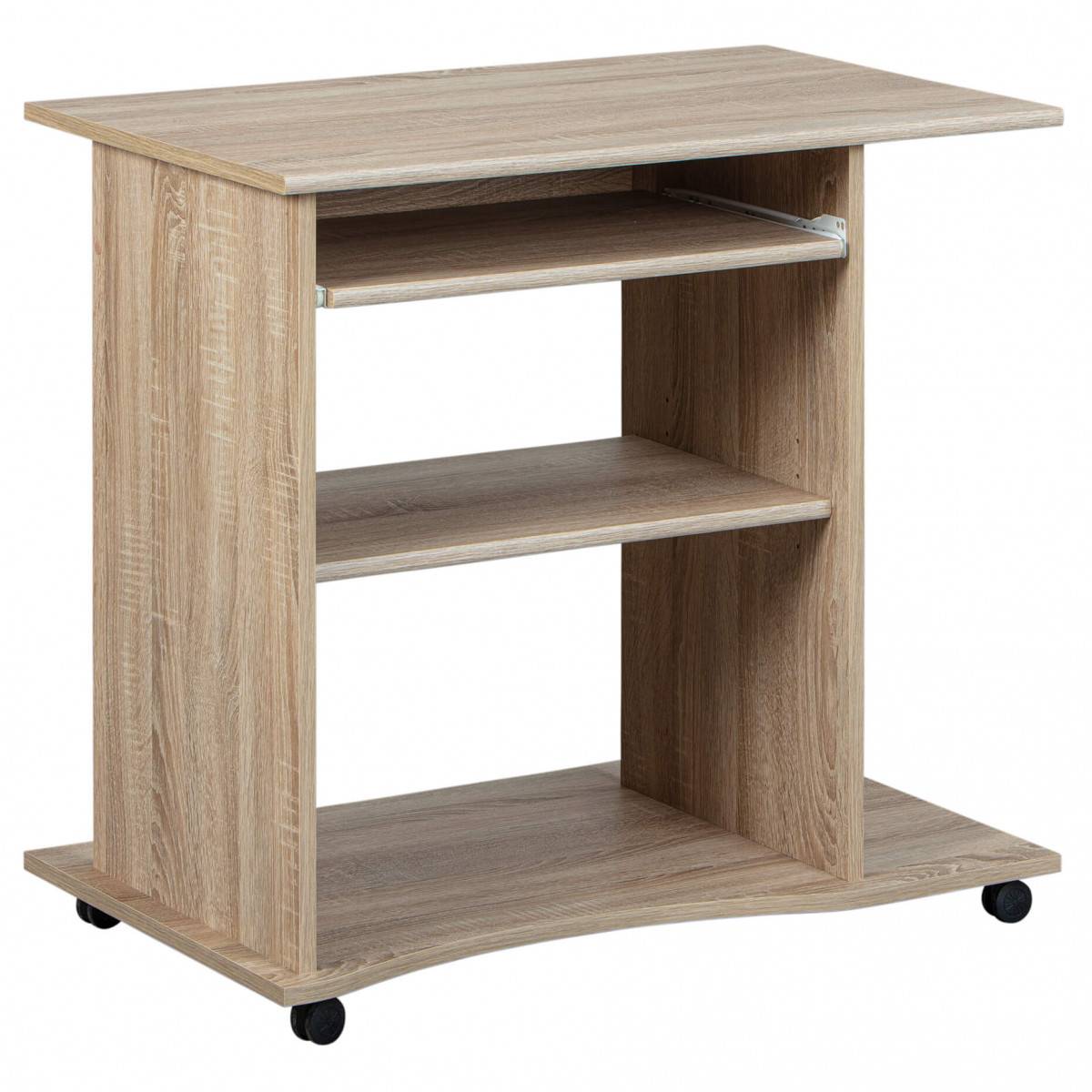 Meuble Informatique sur Roulettes Aspect Bois - LIST - Image 5
