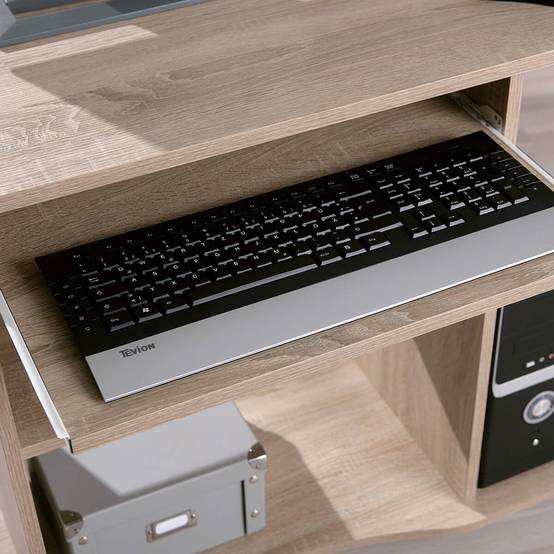 Meuble Informatique sur Roulettes Aspect Bois - LIST - Image 8