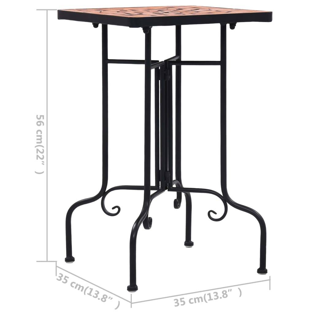 Maison Chic - Table de jardin - Table de bistro mosaïque Terre cuite Céramique HL913 - Image 7