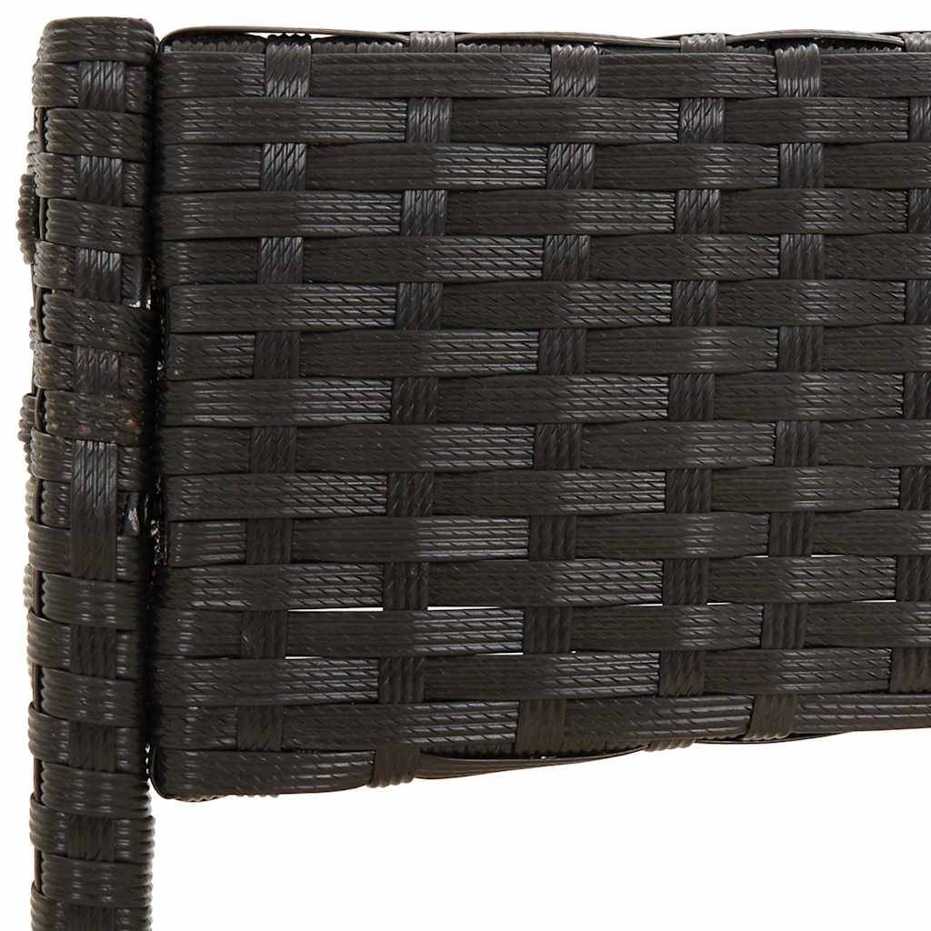 Vidaxl - Salon de jardin 4 pcs avec coussins Noir Résine tressée vidaXL 319496 - Image 4