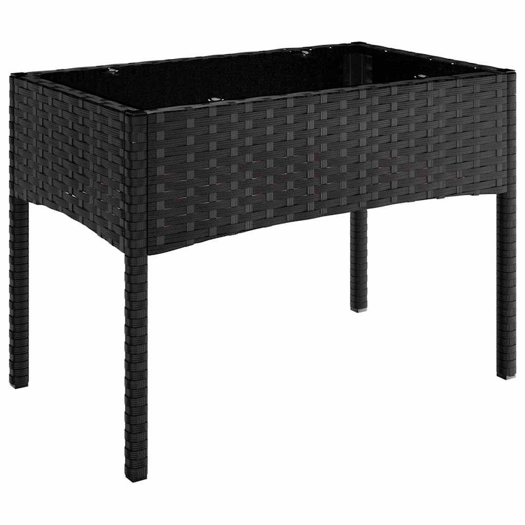 Vidaxl - Salon de jardin 4 pcs avec coussins Noir Résine tressée vidaXL 319496 - Image 5