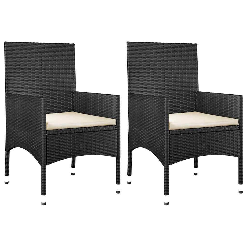 Vidaxl - Salon de jardin 4 pcs avec coussins Noir Résine tressée vidaXL 319496 - Image 7