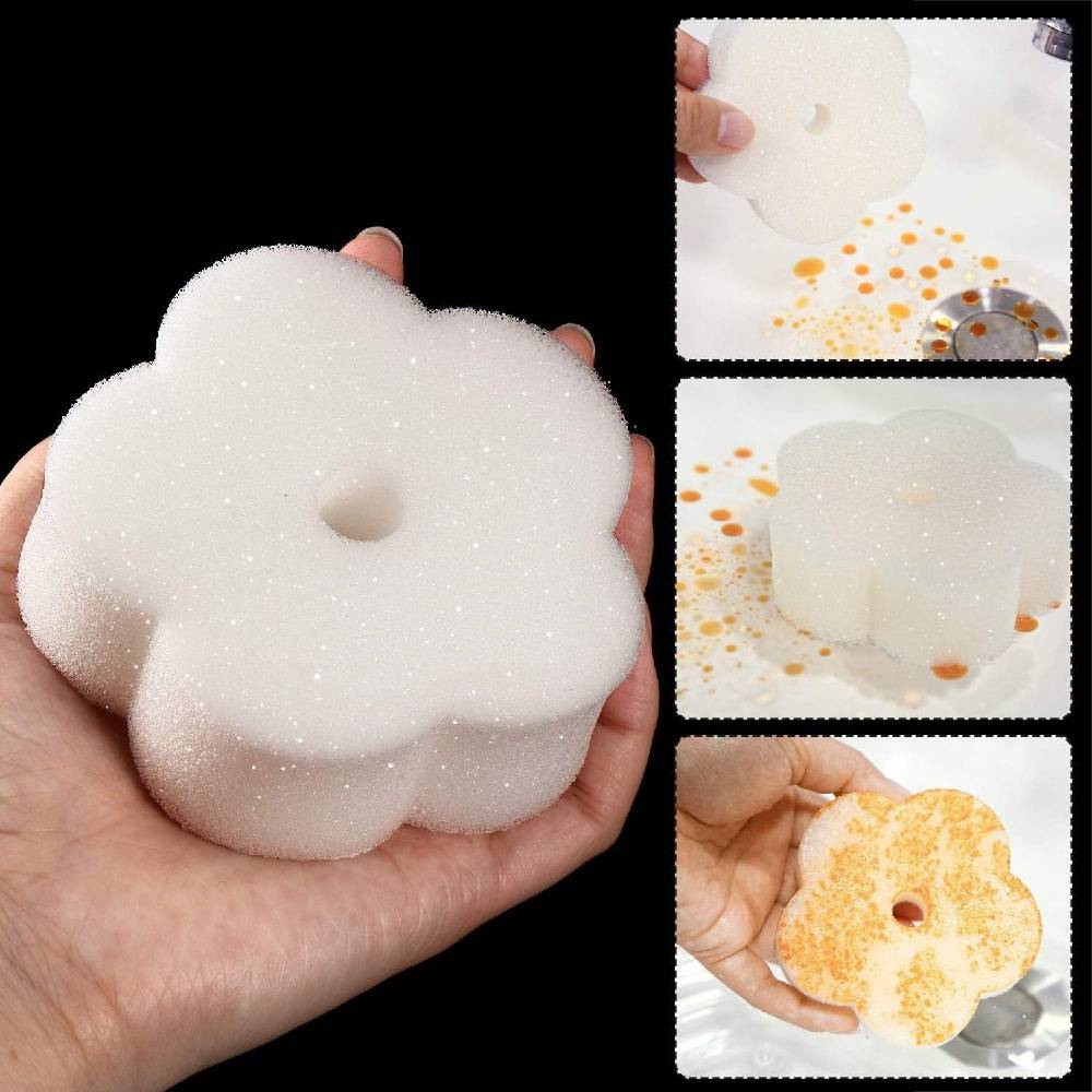16 Pièces Éponge Fleur Absorbant Huile Piscine -IntiMeg - Image 3