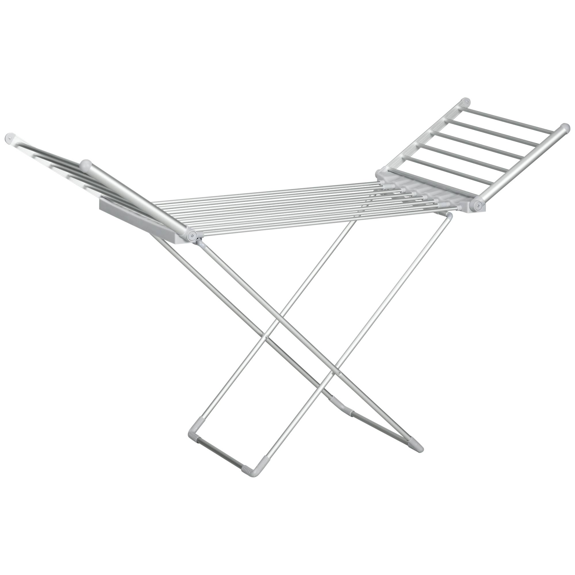 Homcom - Sèche-linge électrique étendoir 144x53x91cm chauffant pliable 2 ailes extensibles alliage d'aluminium - HOMCOM - Image 1