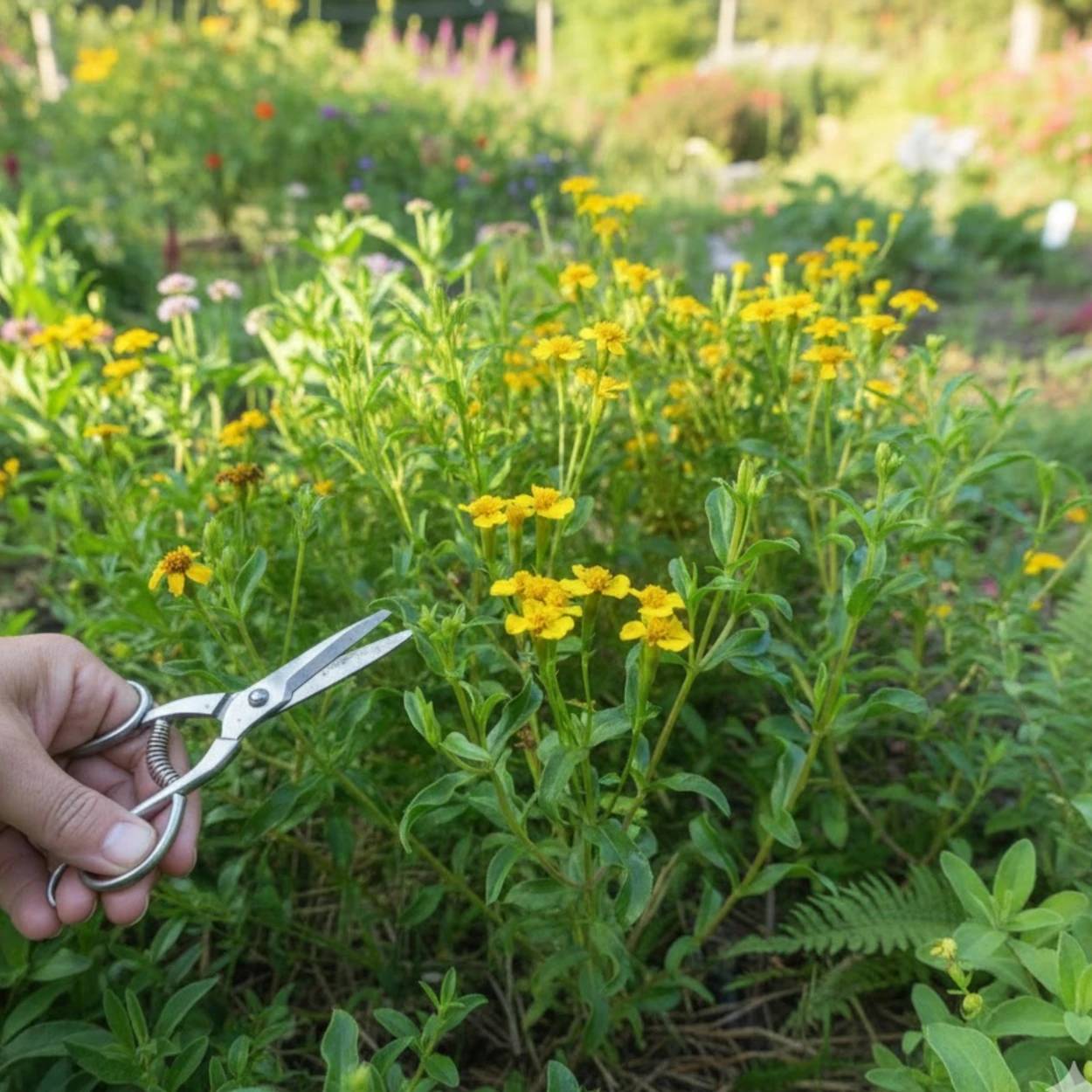Estragon du Mexique - Sans traitement à fleurs Jaune/Orange - feuillage Caduc - Lot de 3 godets