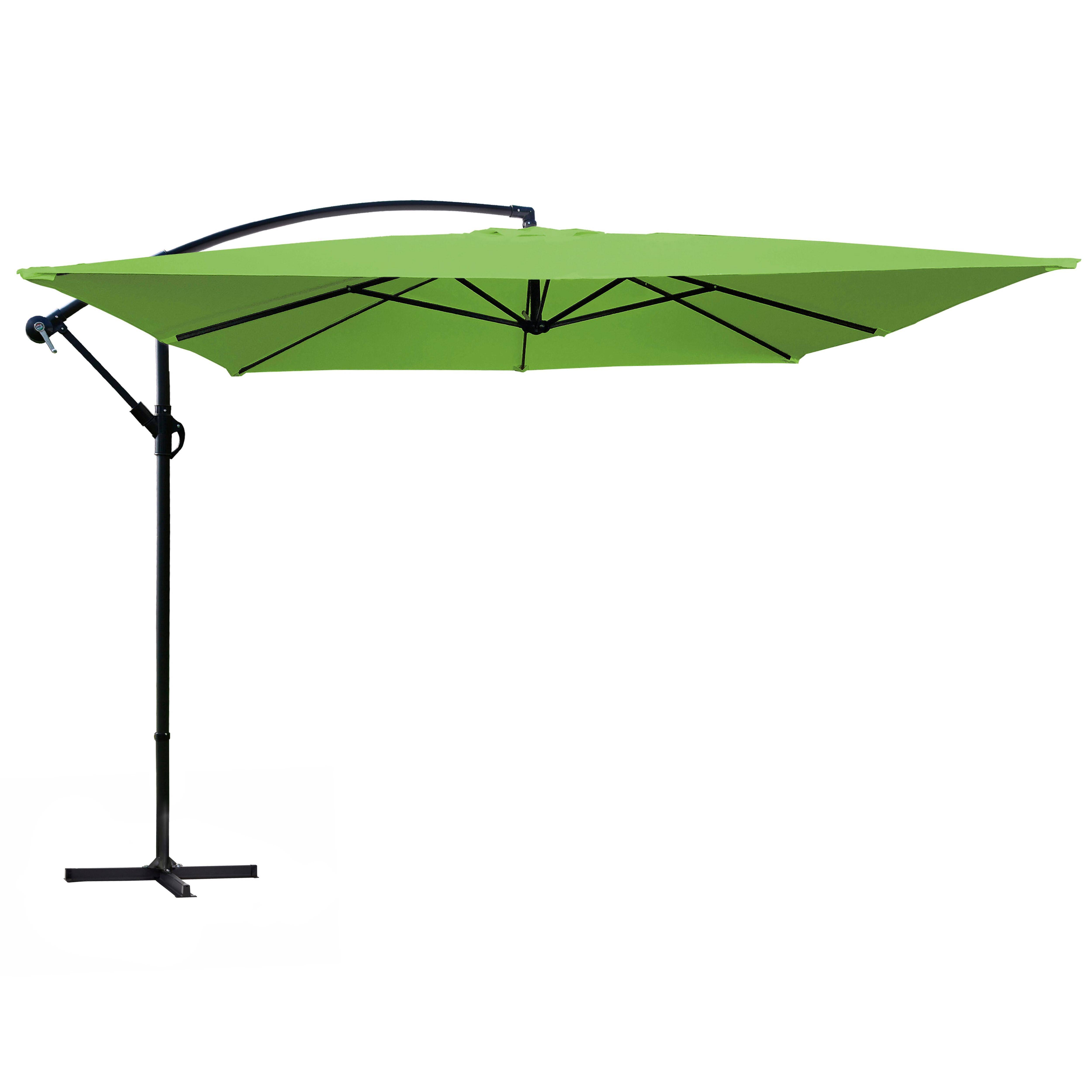 Oviala - Parasol déporté 3x3m acier vert Genova - Oviala - Image 1