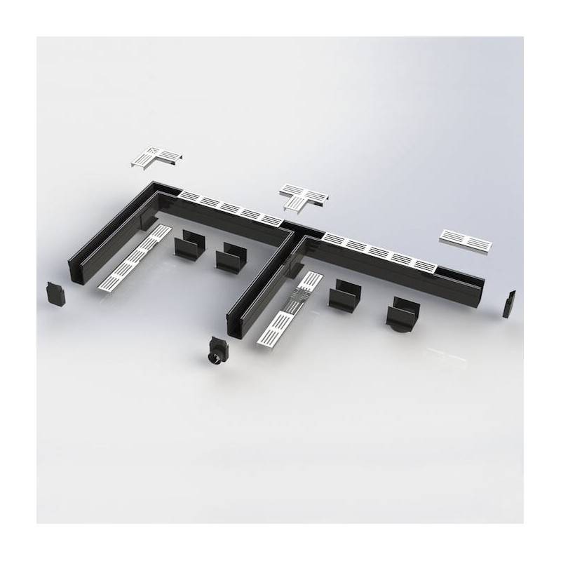 Caniveau étroit 6,5 cm Grille INOX Line - StarDrain - LINE ECO -       Élément d'angle - Image 3