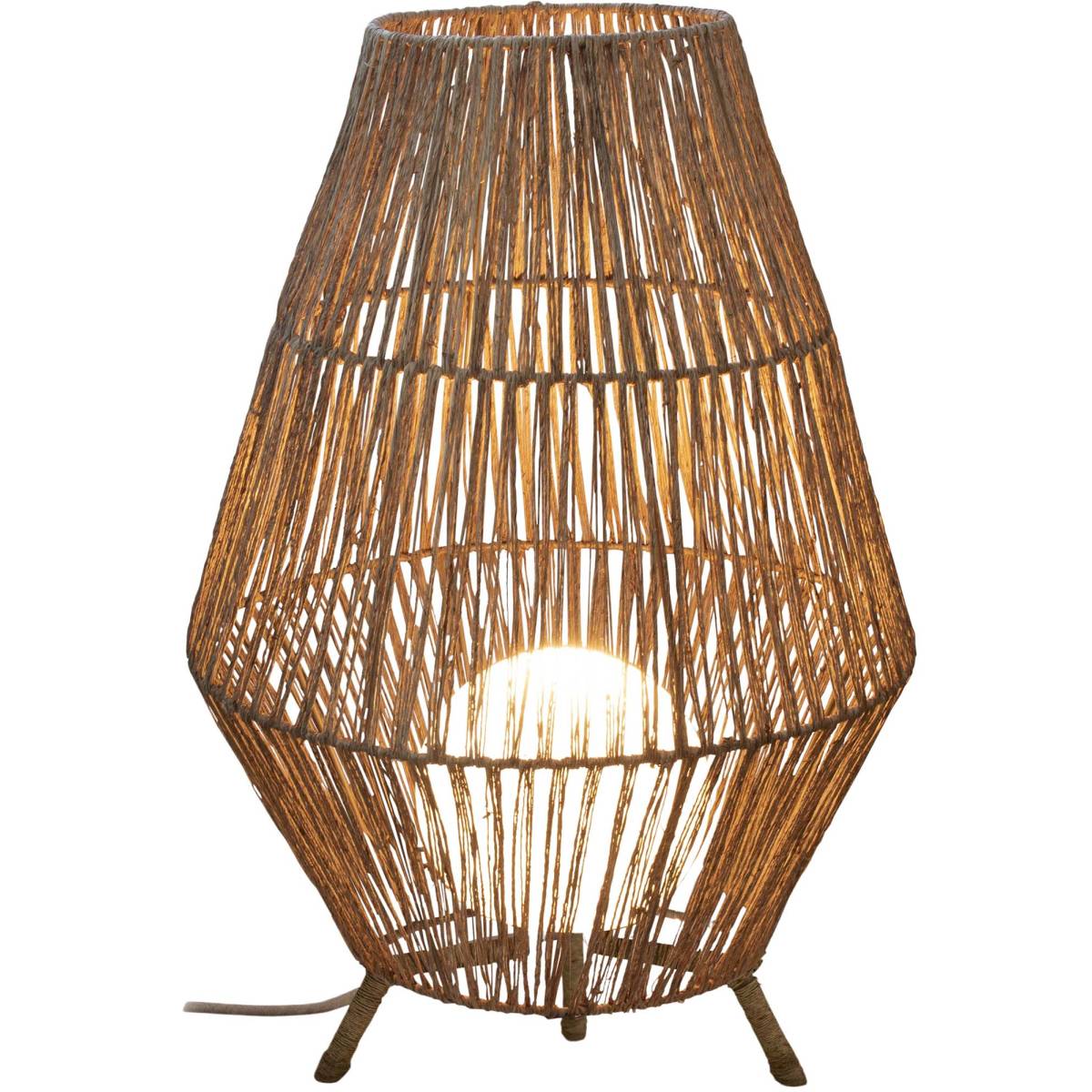 Lampe de jardin en jute Sisine 70 cm Alimentation électrique - Image 1