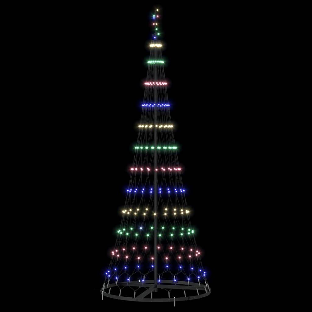 Vidaxl - Arbre de Noël LED avec 230 LED Multicolore 184,5 cm Métal vidaXL 42018782 - Image 6