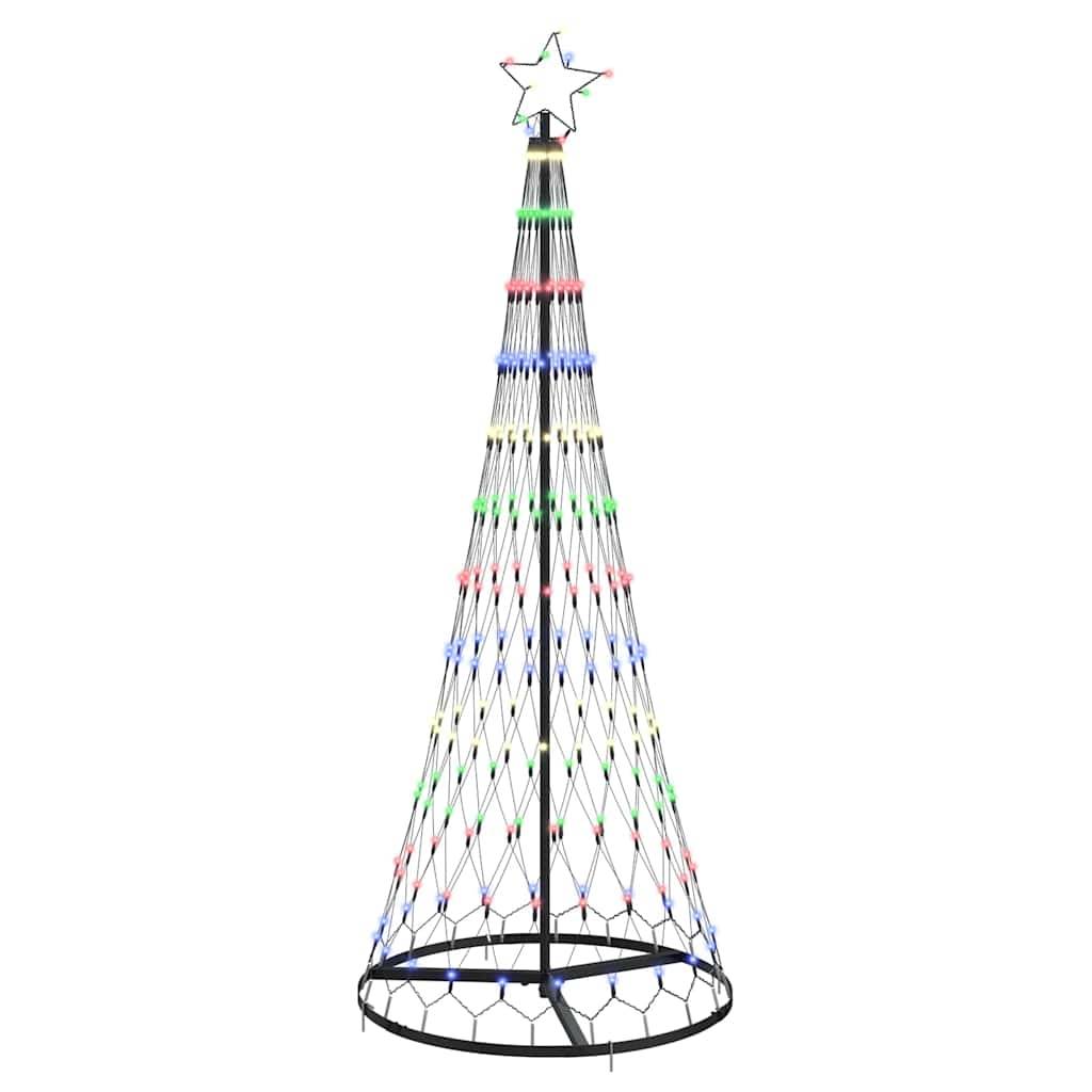 Vidaxl - Arbre de Noël LED avec 230 LED Multicolore 184,5 cm Métal vidaXL 42018782 - Image 2
