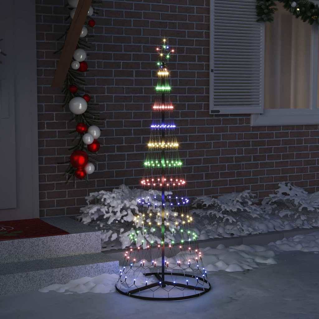 Vidaxl - Arbre de Noël LED avec 230 LED Multicolore 184,5 cm Métal vidaXL 42018782 - Image 4