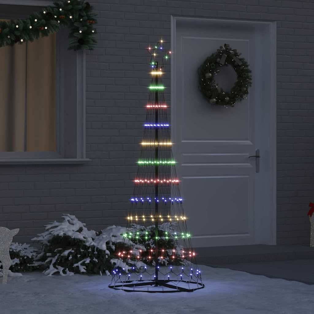 Vidaxl - Arbre de Noël LED avec 230 LED Multicolore 184,5 cm Métal vidaXL 42018782 - Image 1