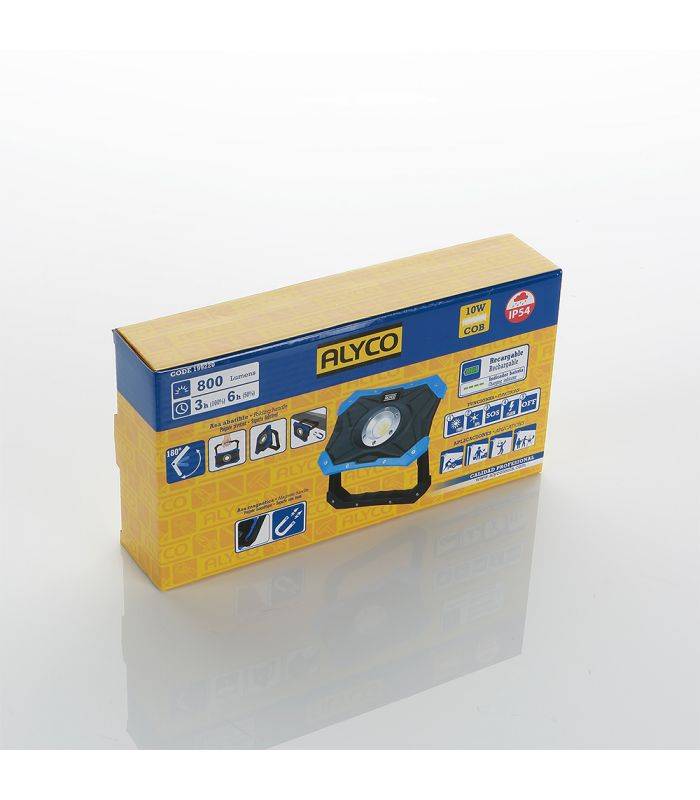 ALYCO - Projecteur avec batterie rechargeable et poignée magnétique 10w cob ip54 alyco ALYCO 199220 - Image 2