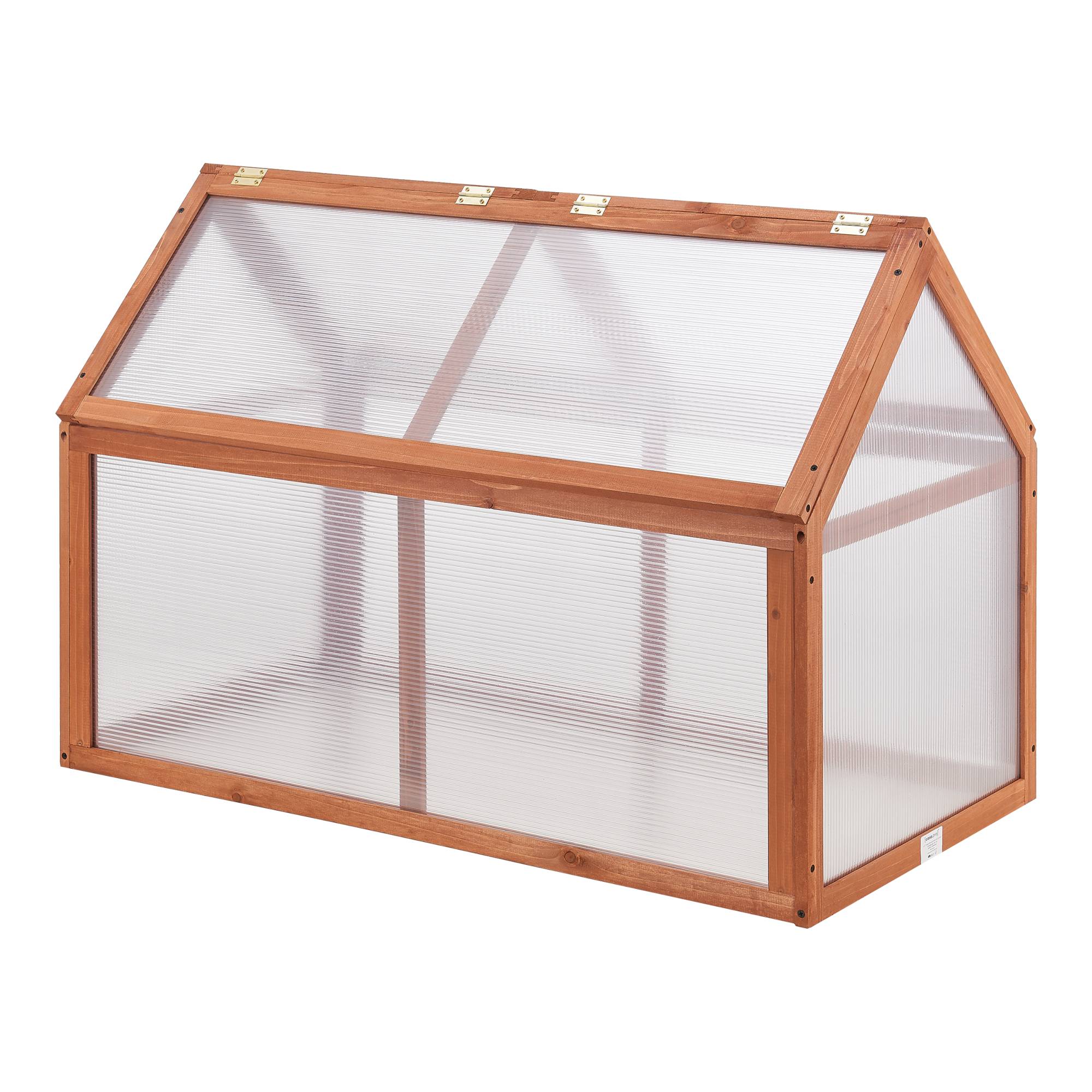 Casa.Pro - Châssis de jardin Duiven toiture relevable à 2 pans en polycarbonate et pin 100 x 55 x 41-70 cm  [casa.pro] - Image 6