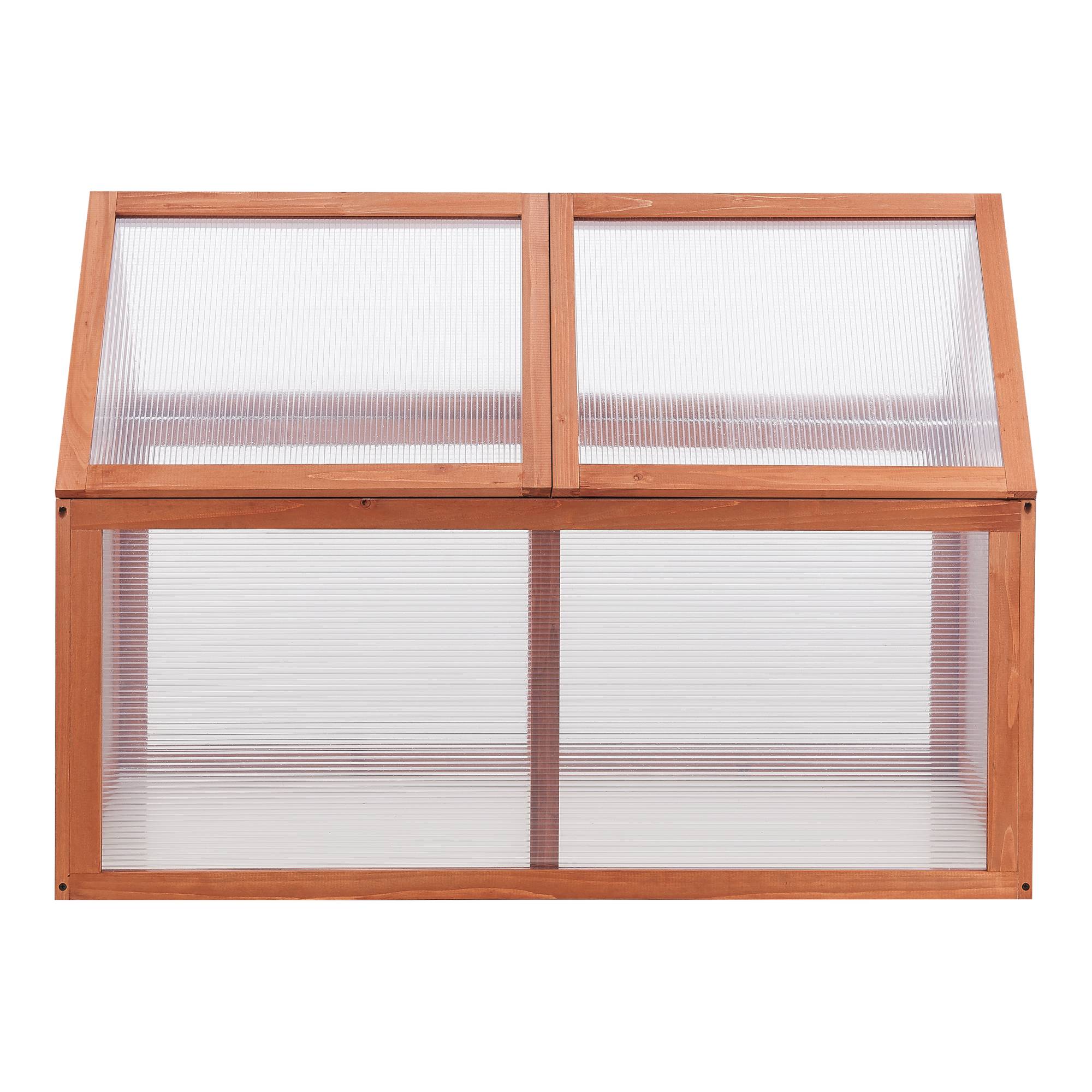 Casa.Pro - Châssis de jardin Duiven toiture relevable à 2 pans en polycarbonate et pin 100 x 55 x 41-70 cm  [casa.pro] - Image 5