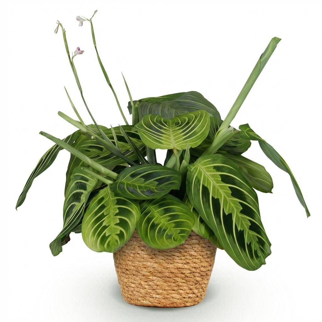 Maranta Fascinator Lemon Lime - Pet-friendly - Plante de prière - Pot de 12cm - Hauteur 25-35cm - 1 plante - Panier - Plantes d'intérieur - Image 2