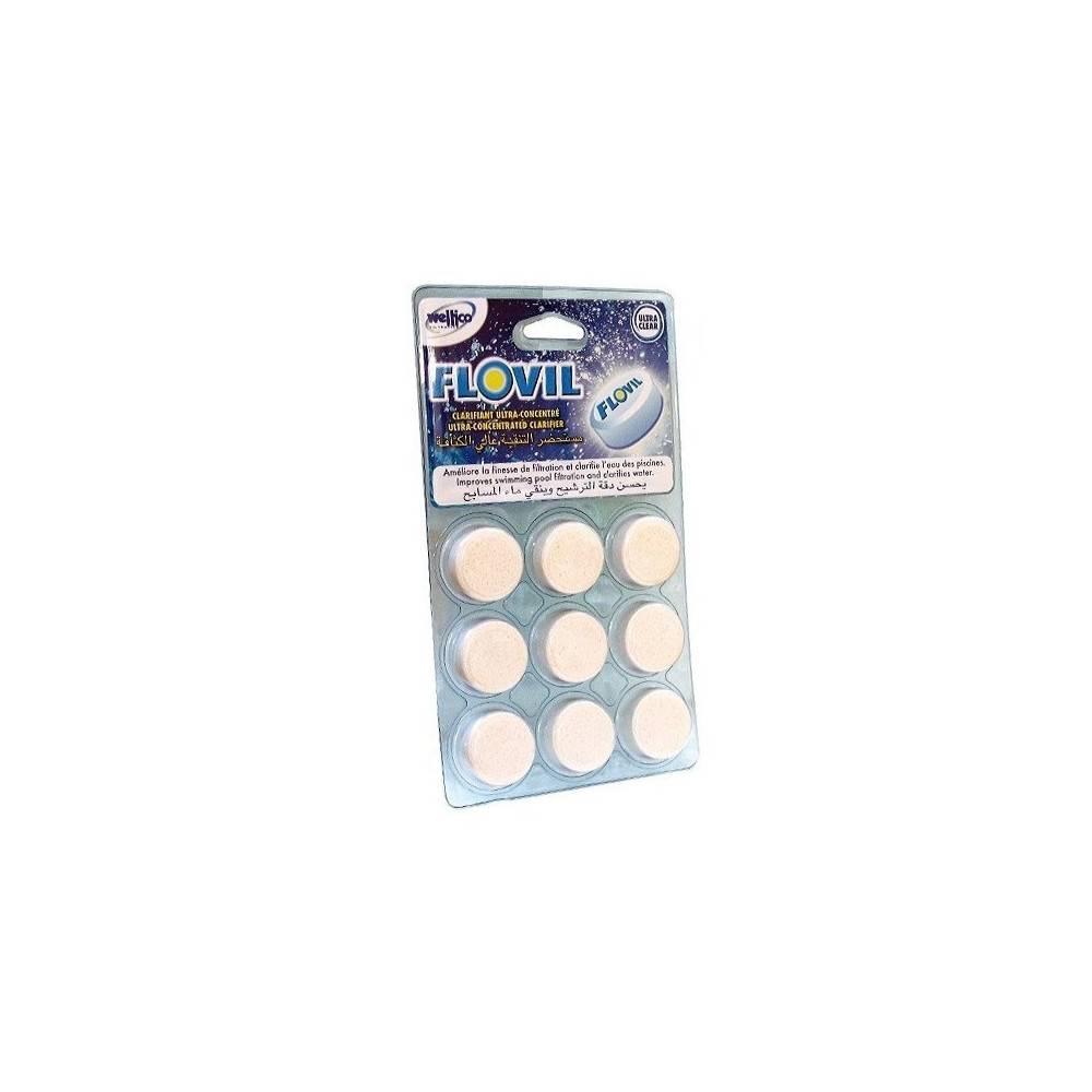 lot de 5 blisters Flovil de 9 pastilles - floculant clarifiant piscine - Image 3